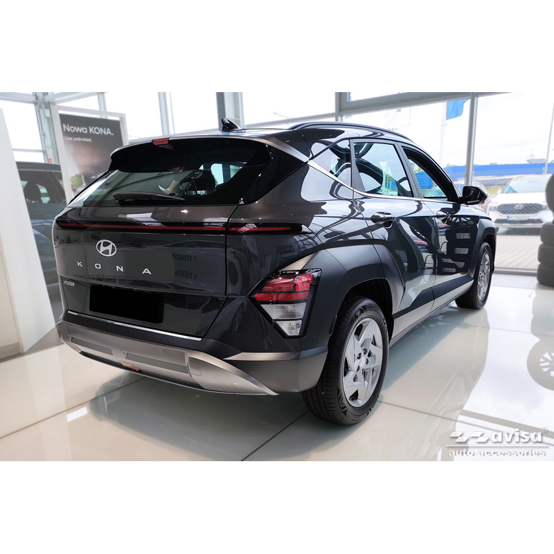 Stainless Steel Rear bumper protector  Hyundai Kona II (SX2) excl. N-Line 2023-