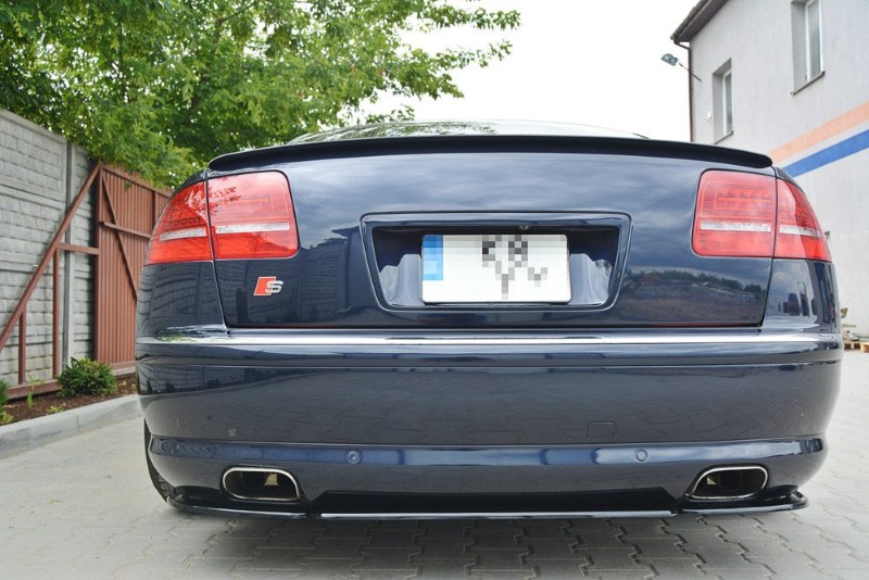 Diffuser passend voor Audi A8 D3 (Zonder Verticale Bar) Maxton Glanzend Zwart
