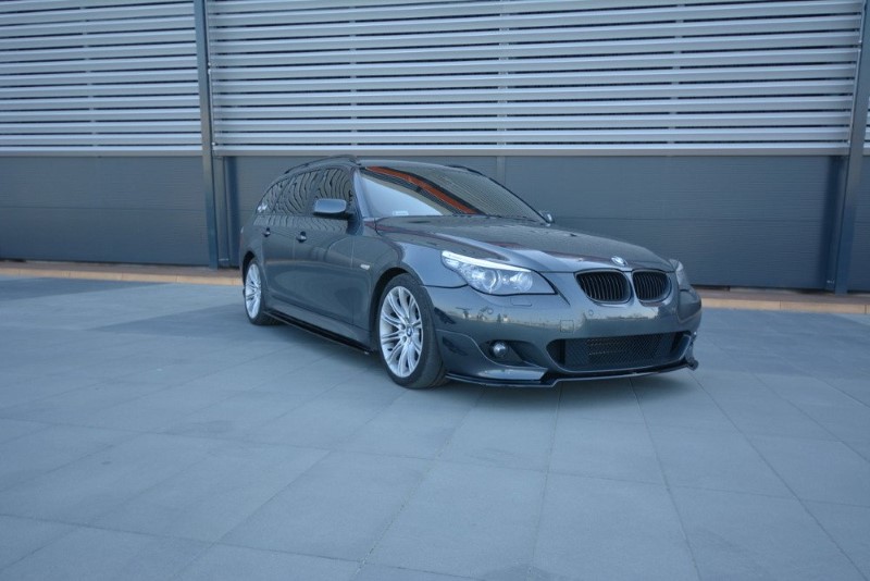 Voorspoiler passend voor BMW 5 E60/61 M-PACK Glanzend Zwart
