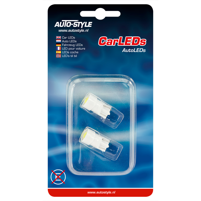 T-10 LED Bulbs 12V Xenon-Optics White, set of 2 pieces