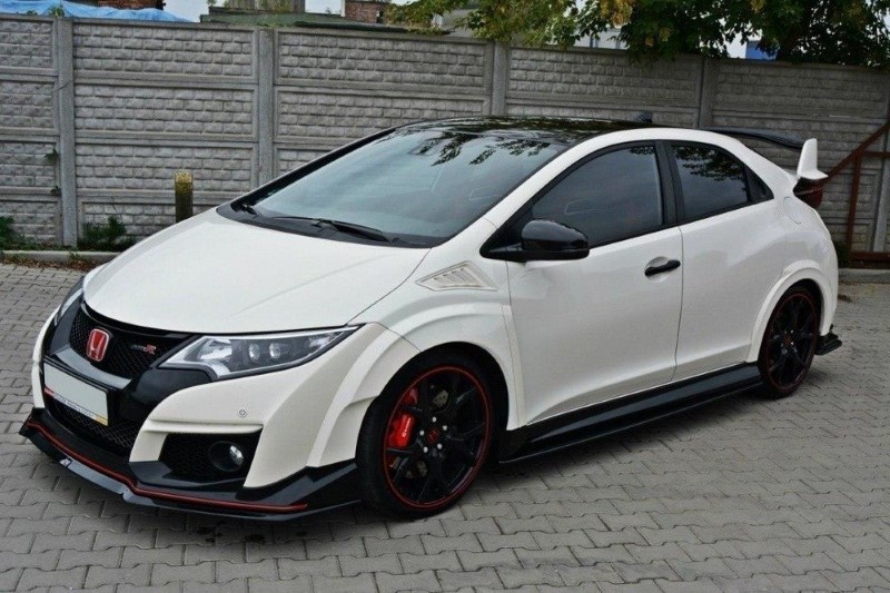 Voorspoiler Honda Civic IX Type R V.2 Glanzend Zwart