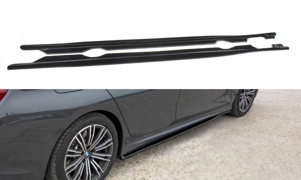 Zijskirts Diffuser passend voor BMW 3 Serie G20 M-Pakket Gloss Black