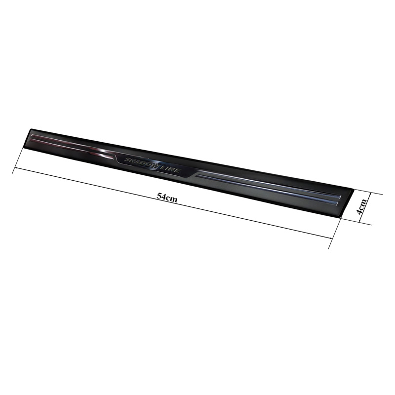 Avisa Universal Door Sill Protector Set 'Shadow Premium' Aluminium/Black - 2-Pieces - 54 x 4 cm