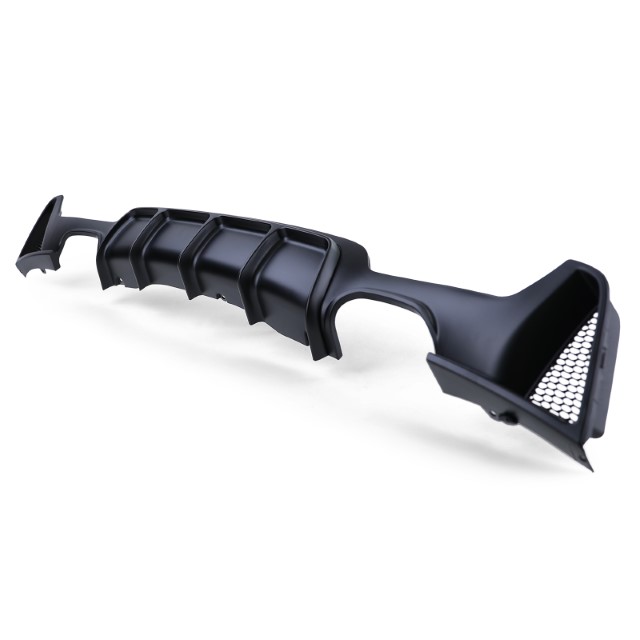 Diffuser passend voor BMW 4-serie F32 / F36 2013- Mat Zwart Look M-Pakket Duplex M4