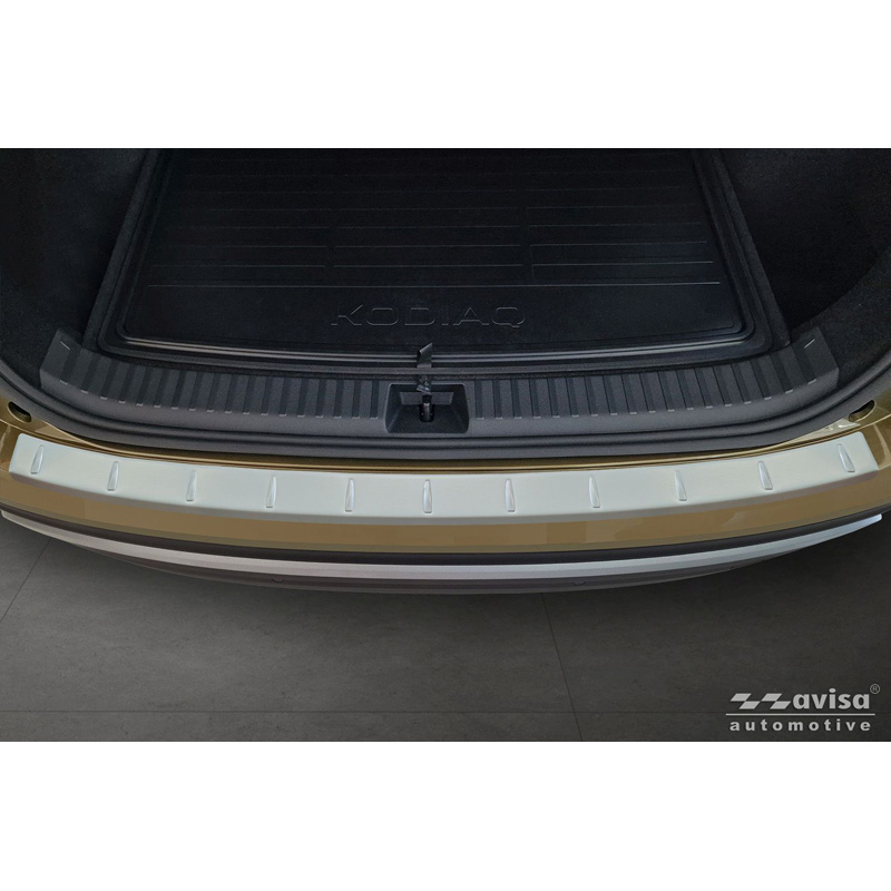 Avisa Stainless Steel Powdercoated Rear bumper protector  Skoda Kodiaq II 2024- 'Soft Silver'