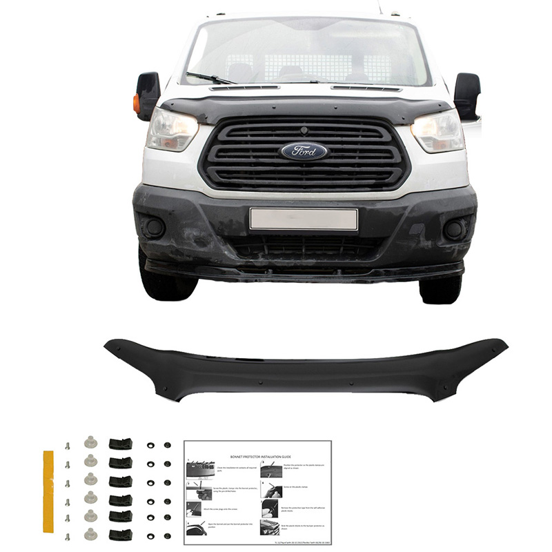 Bonnet Protector  Ford Transit MK8 2014-2019 - Gloss black