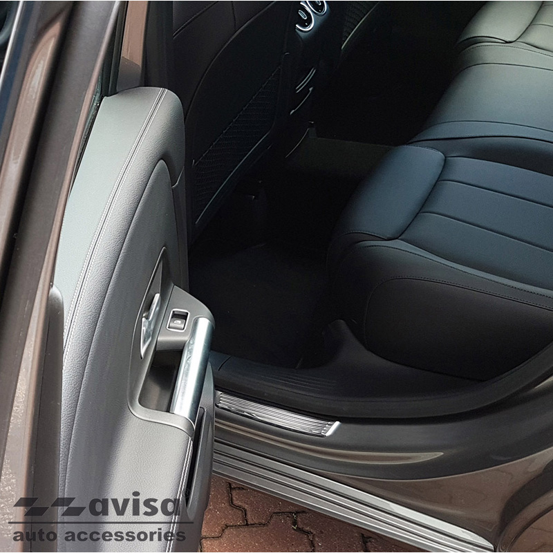 Inox door sill protectors  Mercedes B-Class W247 2019- 2-pieces (rear doors)