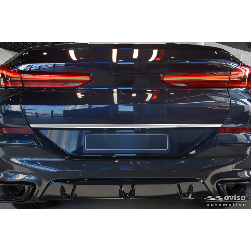 Avisa Brushed Stainless Steel Trunk Tailgate Trim Cover  BMW X6 (G06) 2023- excl. M-Sport