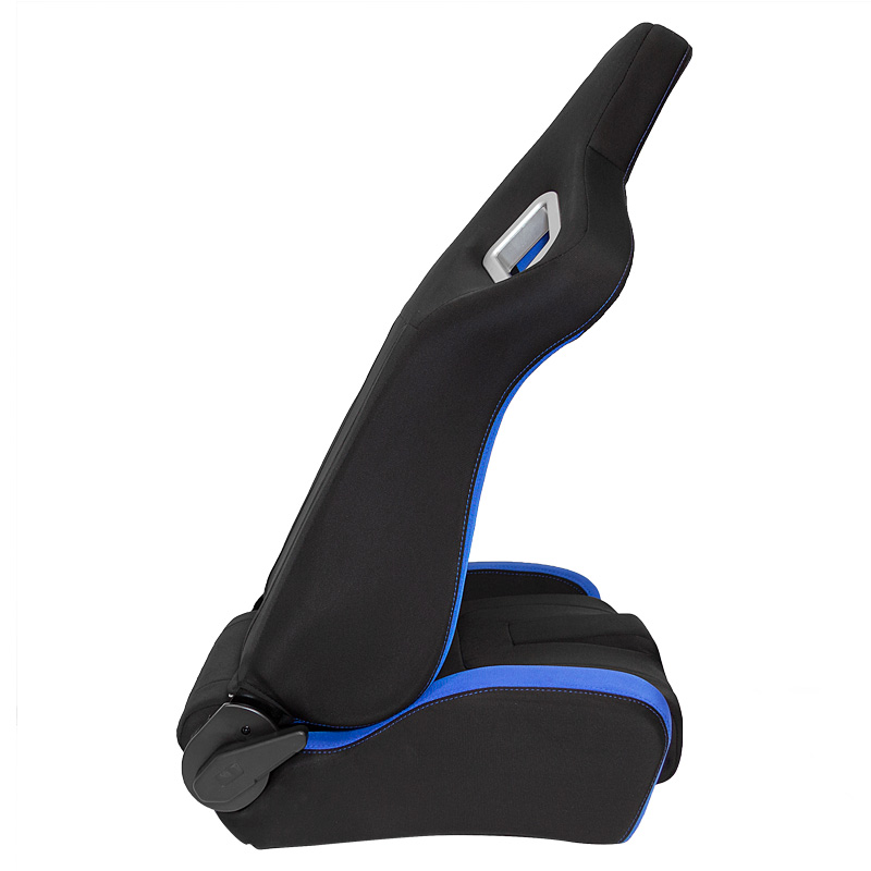 Sport seat 'RS6-II' - Black/Blue Fabrics - Dual-side reclinable back-rest - incl. slides