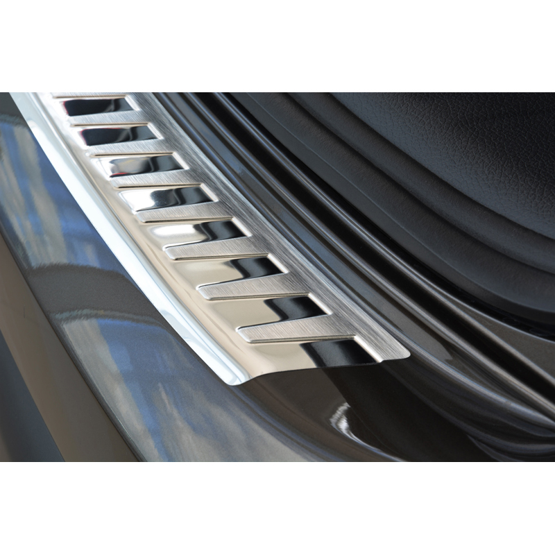 Stainless Steel Rear bumper protector  Nissan Qashqai II 2014-2017 'Ribs'