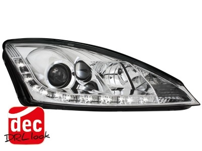 Headlights Ford Focus 01-04 Devil Eyes Dayline 2 Chrome