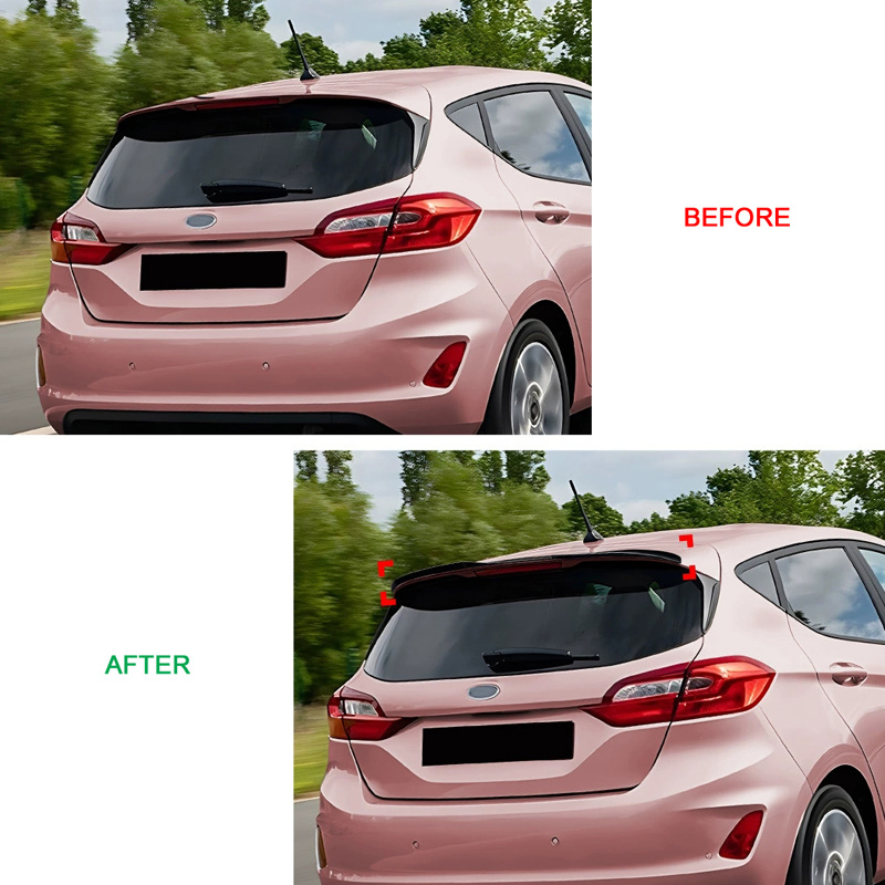 Roof spoiler (Spoiler Cap)  Ford Fiësta VIII 2017- (ABS Glossy Black)