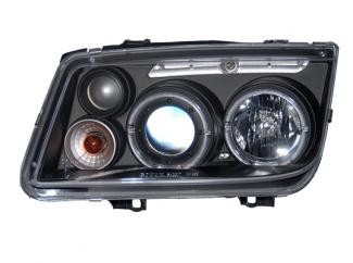 Headlights VW Bora Angel Eyes Black