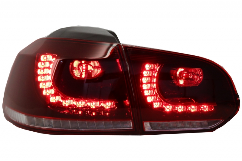 Taillights led VW Golf VI 10/08- R-look Dynamic red/Smoke