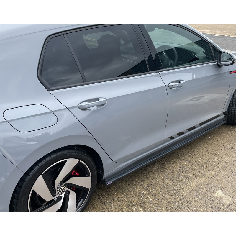RGM Set Side skirts  Volkswagen Golf VIII Hatchback GTi/R-Line 09/2020- - Black (ABS)