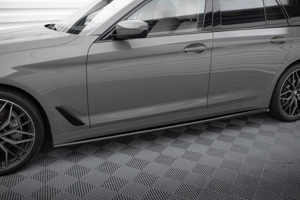 Zijskirts passend voor BMW 5 Serie FL Maxton Glans Zwart
