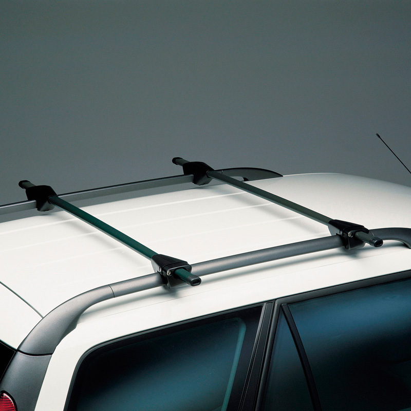 Universal Roof bar set Twinny Load Logico Key 120cm Black Steel for cars with open roof rails