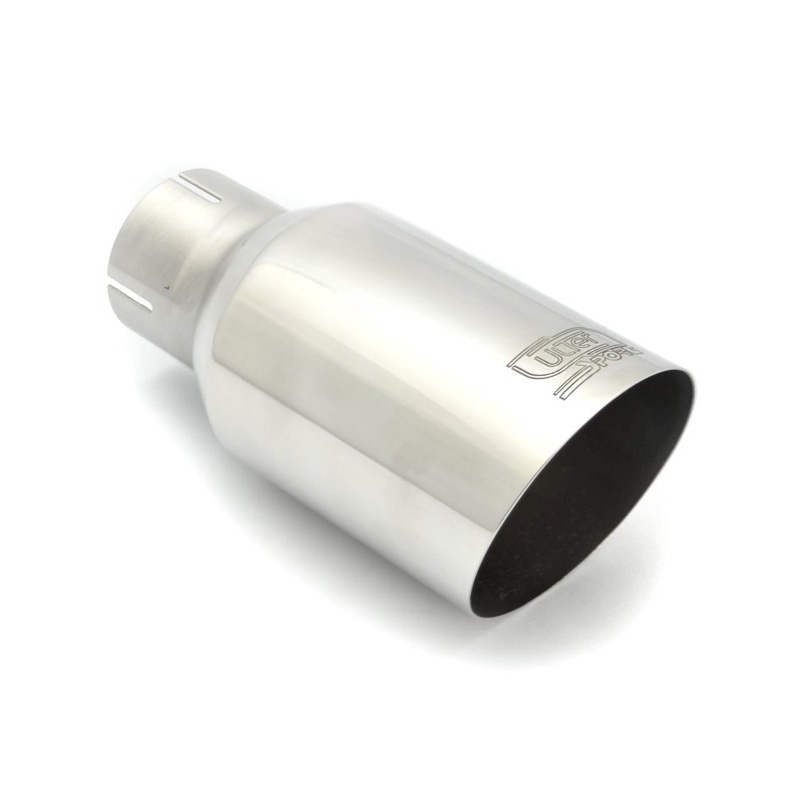 Ulter Sport Exhaust finisher - Round Ø90mm Slanted - Length 180mm - Installation ->50mm - Inox