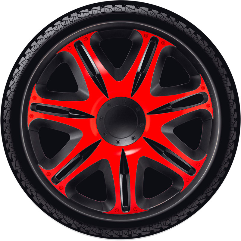 Set J-Tec wheel covers Nascar 13-inch black/red