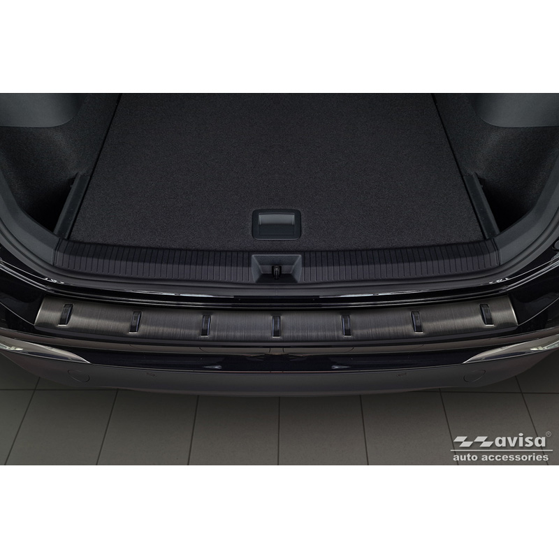 Black Stainless Steel Rear bumper protector  Volkswagen Tiguan III (CT1) 2024- 'STRONG EDITION'