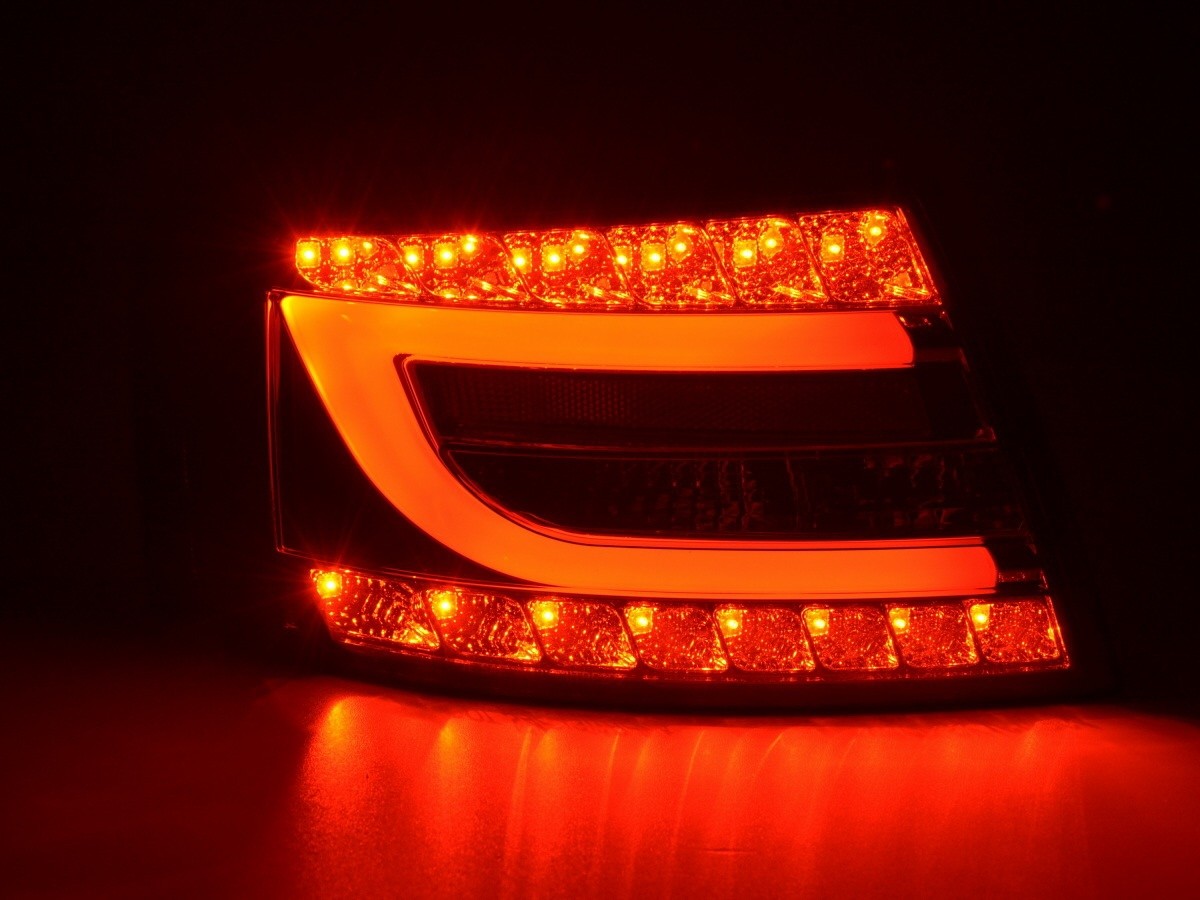 Taillights Audi A6 4F Sedan Tube LED Red/Smoke