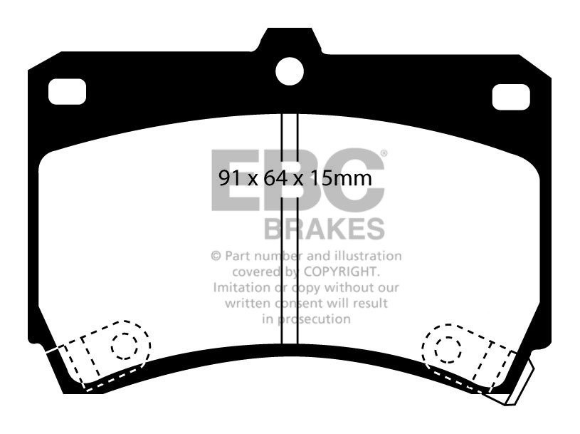 EBC Brakes MAZDA 323 1.3 (BG1) 91-95 Remblokken voorzijde