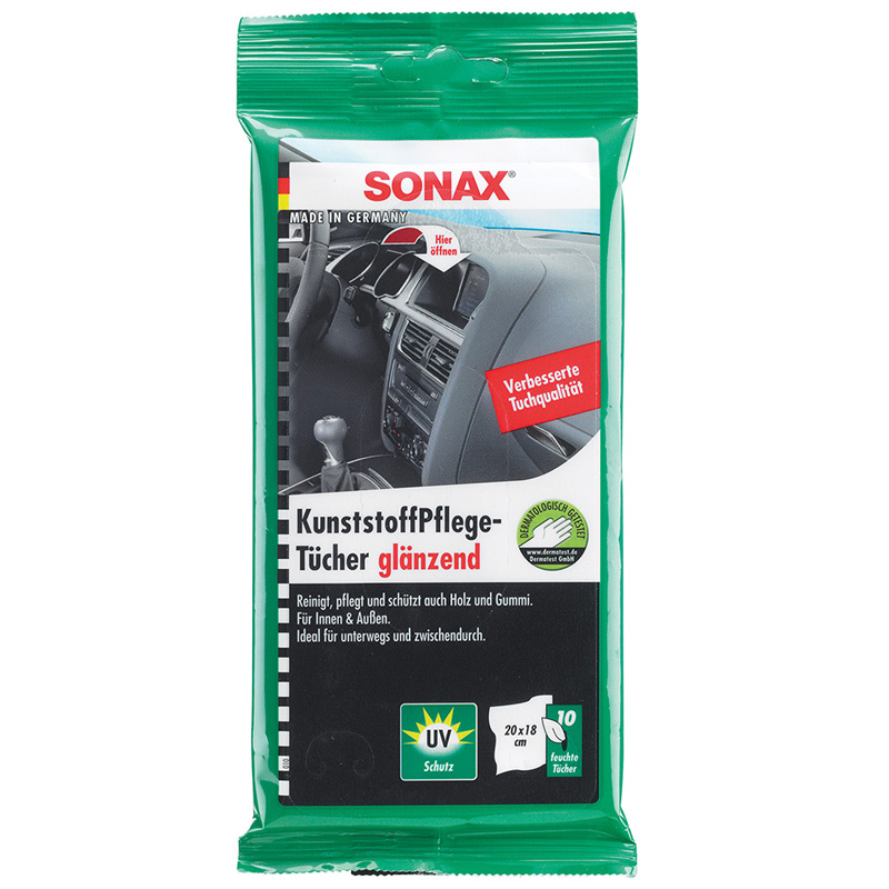 Sonax 415.100 Plastic Care Wipes Gloss - 10 pieces