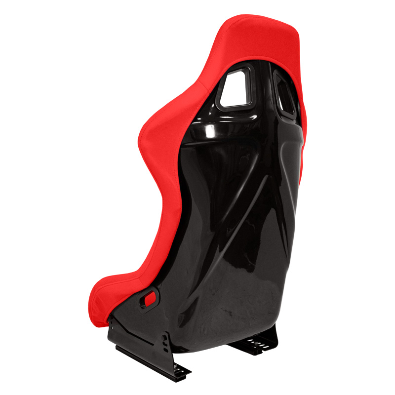 Sport seat 'MO' - Red - Non-reclinable fibreglass back-rest - incl. slides