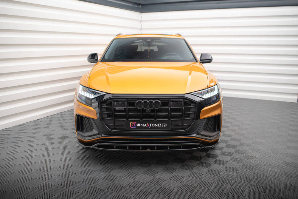 Voorspoiler passend voor Audi Q8 S-Line / SQ8 Maxton Glans Zwart OUTLET