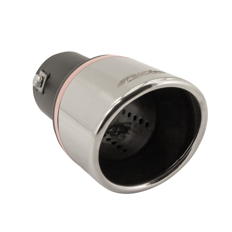 Simoni Racing Exhaust Tip Round/Slanting Inox - Ø90xL175mm - Installation ->57mm