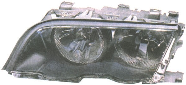 Koplamp rechts E46 98-01 TYC ZWART