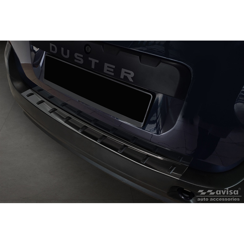Black Stainless Steel Rear bumper protector  Dacia Duster 2010-2013 & Facelift 2013-2017 'STRONG EDITION'