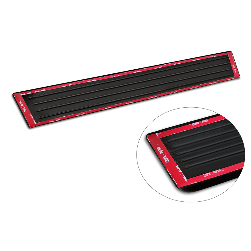 Black Inox door sill protectors  Honda Jazz Crosstar 2020- 'Lines' - 4-pieces