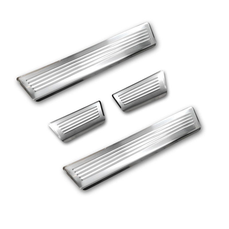 Stainless Steel Door sill protectors  Renault Captur II 2020- 'Lines' - 4-pieces
