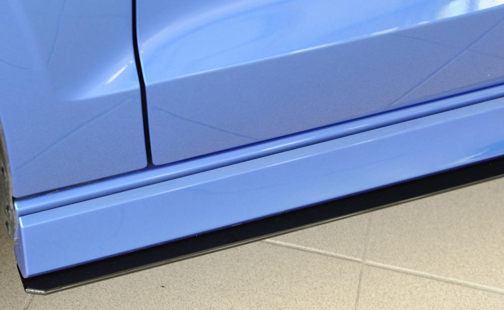 Zijskirts Rieger Audi A3 8V Cabrio S-line Zwart Glans