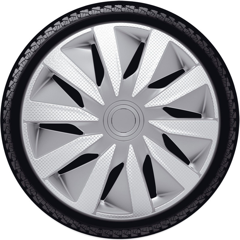 Set J-Tec wheel covers Lazio 14-inch silver/carbon-look