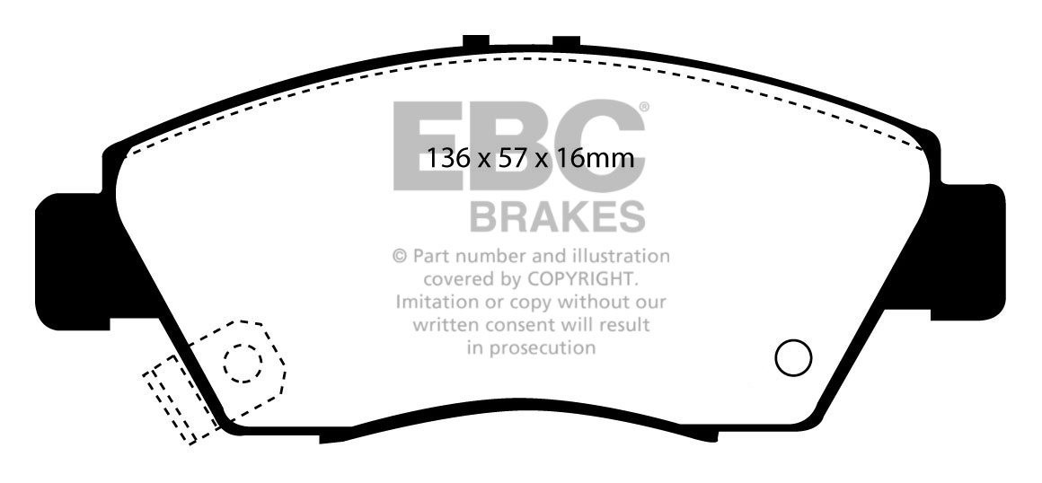 EBC Brakes HONDA Civic CRX 1.6 VTi VTec (EG2) 95-98 Remblokken v