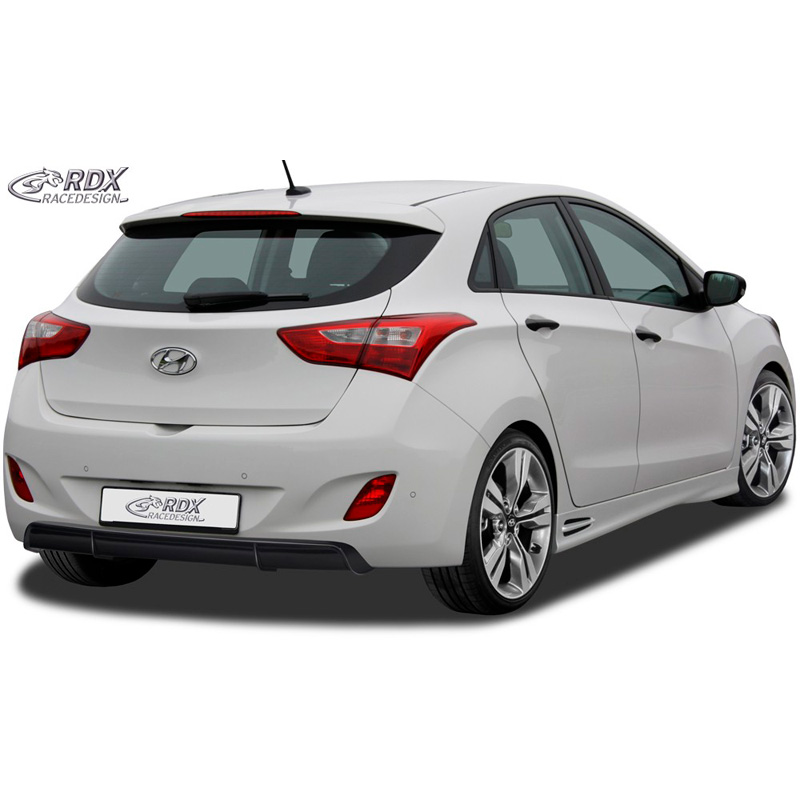 Rear bumper skirt 'Diffuser'  Hyundai i30 (GD) 2012- (ABS glossy black)