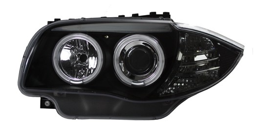 Headlights BMW E81/E87 Angel Eyes Ice black CCFL