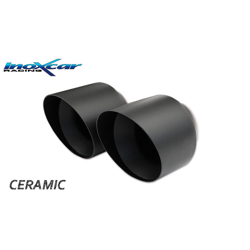 100% Inox Double Sport Exhaust  Subaru Impreza 4WD 2.5T WRX STI 08MY 300hp 2008- 2x80mm Ceramic Black