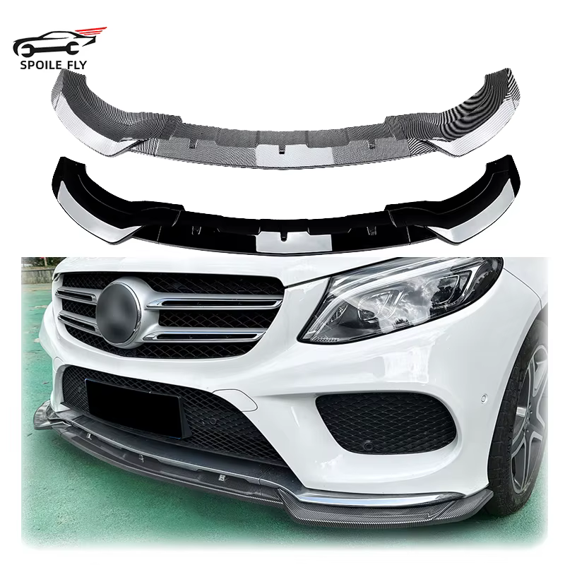 Voorspoiler passend voor Mercedes GLE W166 AMG-Line glans zwart