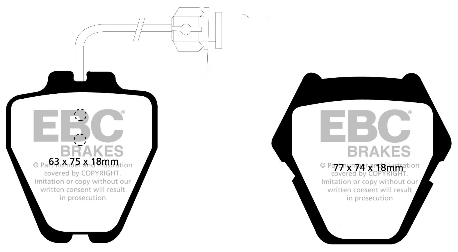 EBC Brakes AUDI A6 C5 Quattro 1.8 Turbo (8 Pad Set) 2001-2004 Re