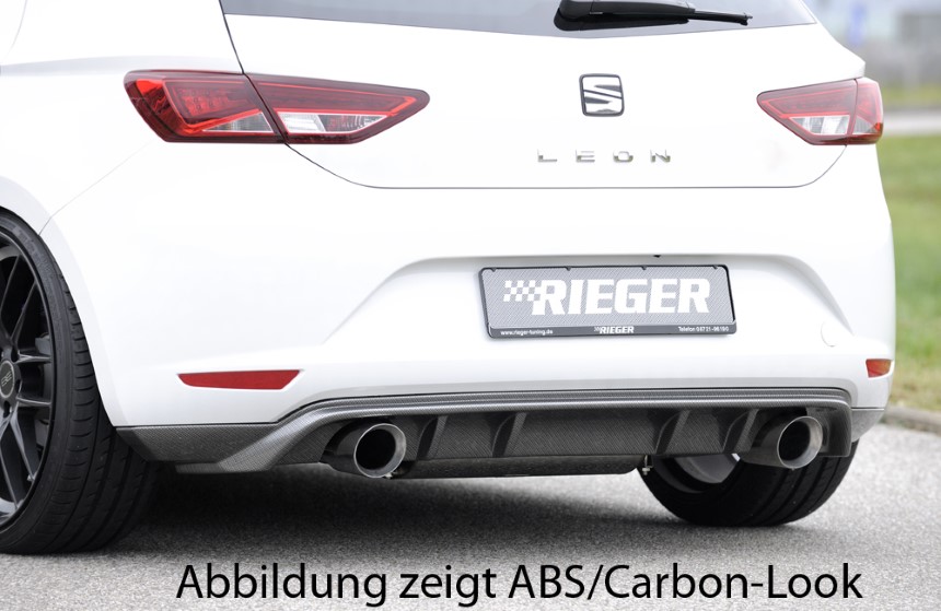 Diffuser passend voor Seat Leon F5 Rieger sportuitlaat links + rechts