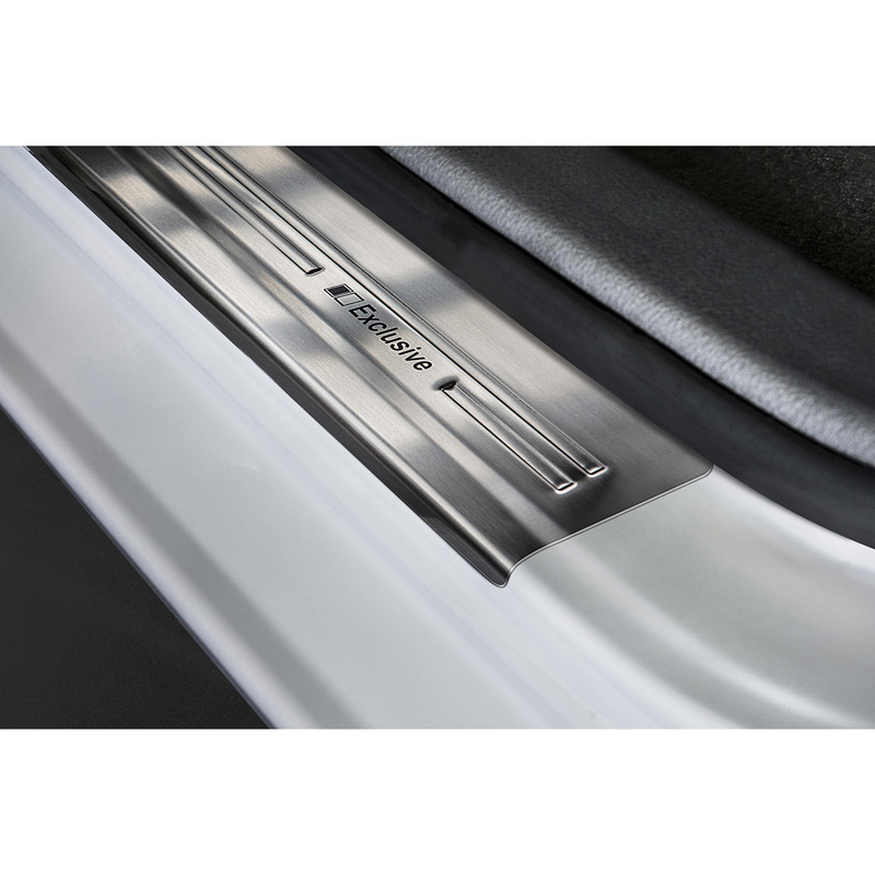 Inox door sill protectors  Toyota Yaris III 5-doors 2014-2019 - 'Exclusive' - 4-pieces