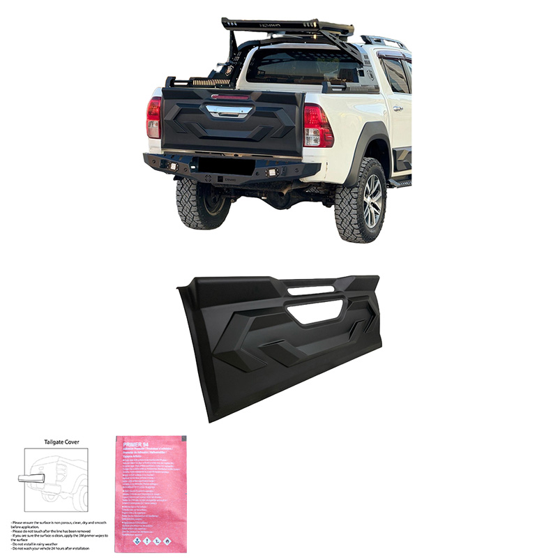 Tailgate Cover  Toyota Hilux 8th Gen. 2015-2020 - Matt black