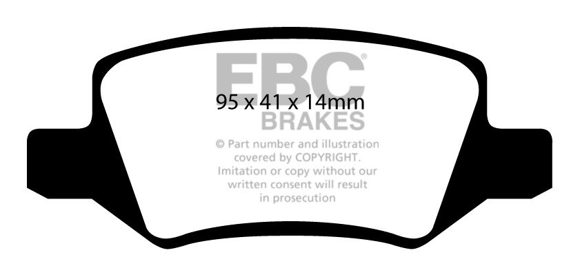 EBC Brakes MERCEDES Vaneo 1.9 2002-2006 Remblokken achterzijde