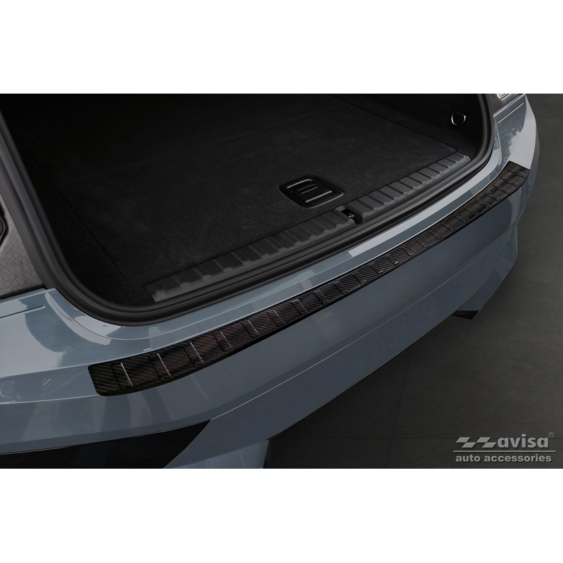 Real 3D Carbon Rear bumper protector  BMW iX (I20) 2021- 'Ribs'
