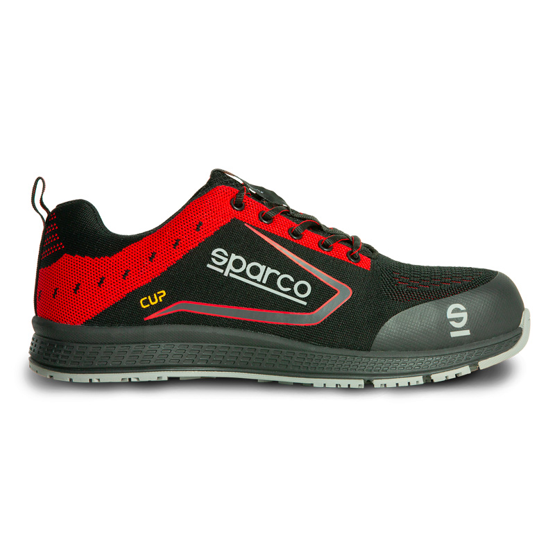 Sparco Lightweight Safety Shoes Cup S1P Albert Black/Red EU Size 39