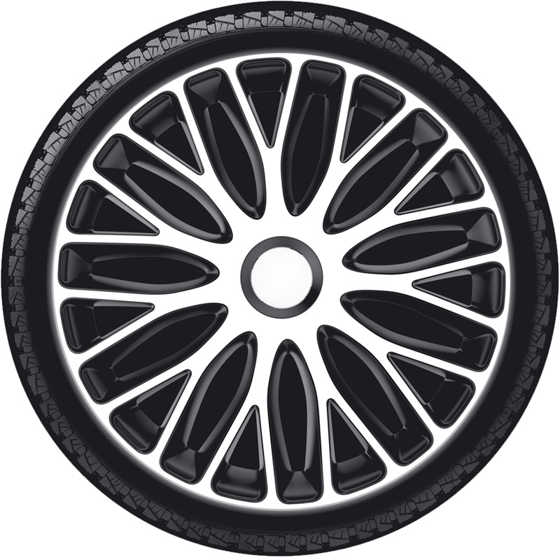 Set wheel covers Mugello 15-inch white/black
