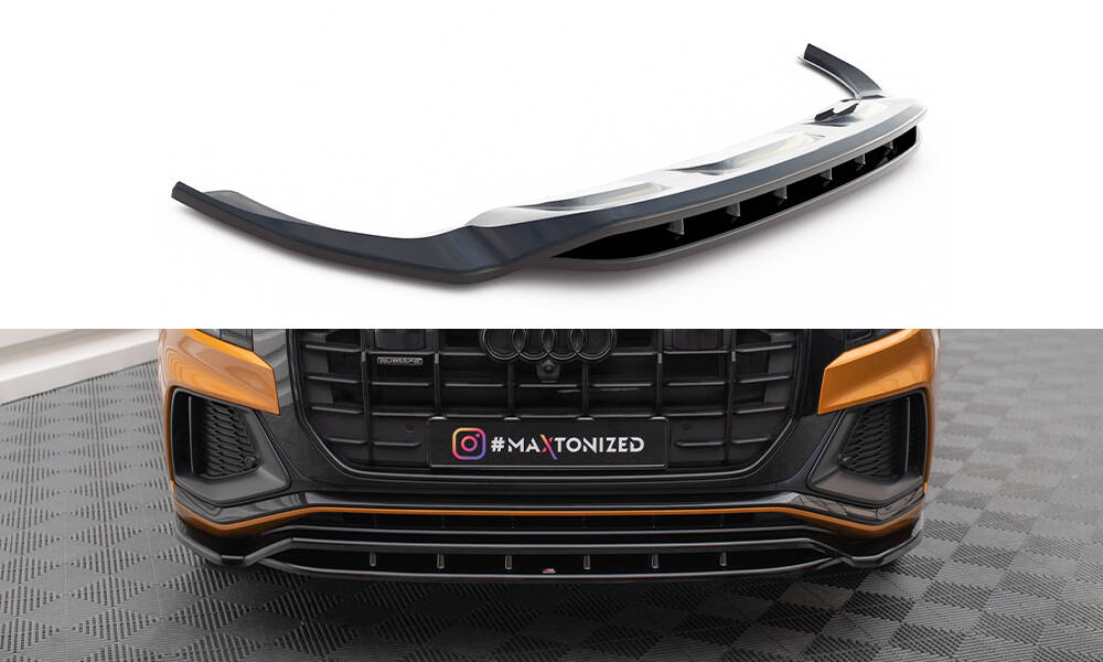Voorspoiler Audi Q8 S-Line / SQ8 Maxton Glans Zwart